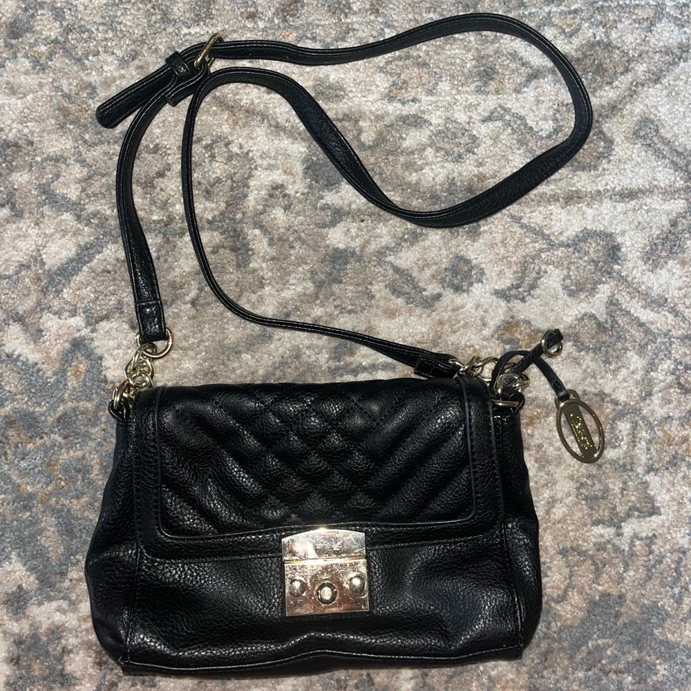 Carlos black leather crossbody bag